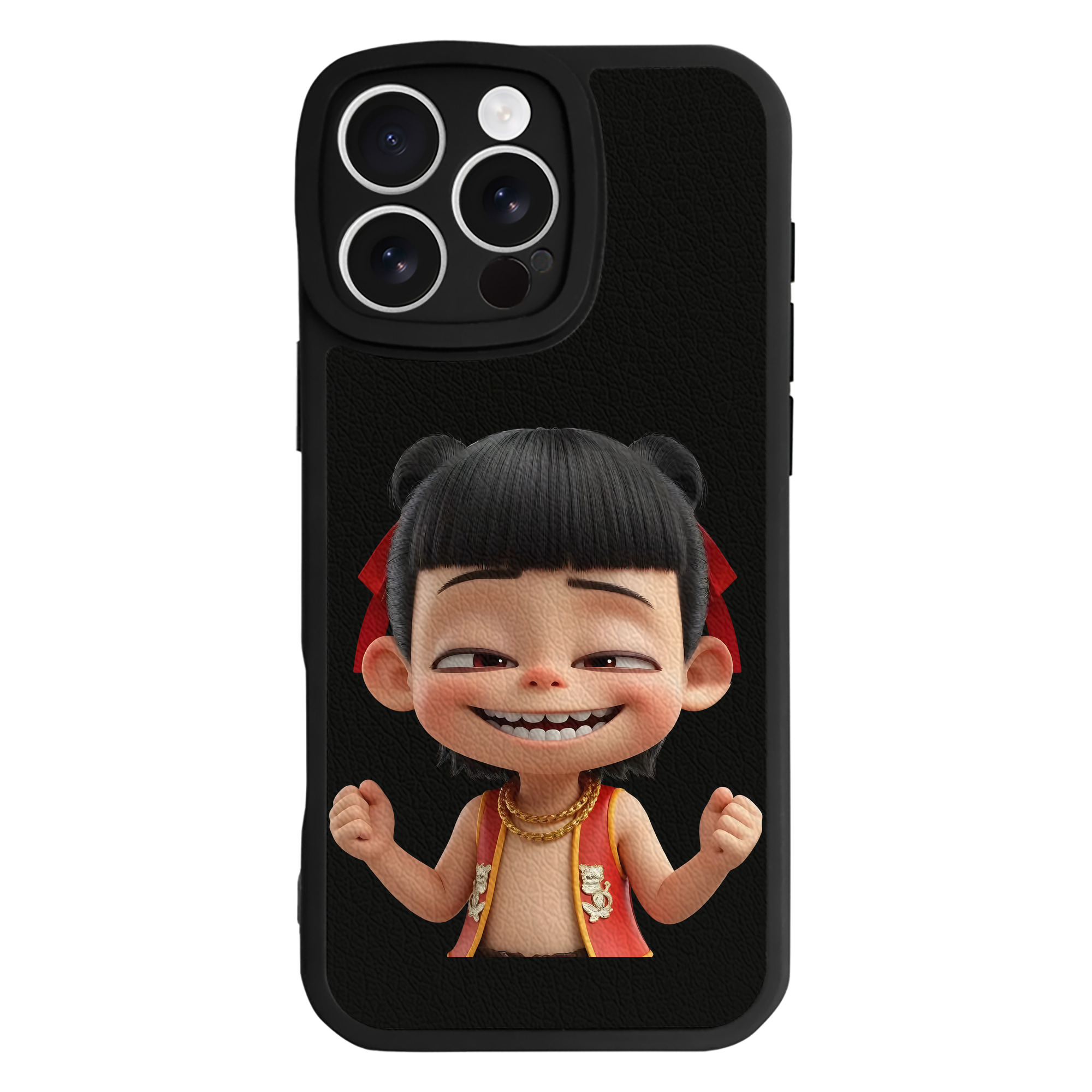 （画像用） Ne Zha 2 ナタ 魔童の大暴れ 【iPhone 16シリーズ対応】シリコンスマホケース（レザー調） 材質：シリコン